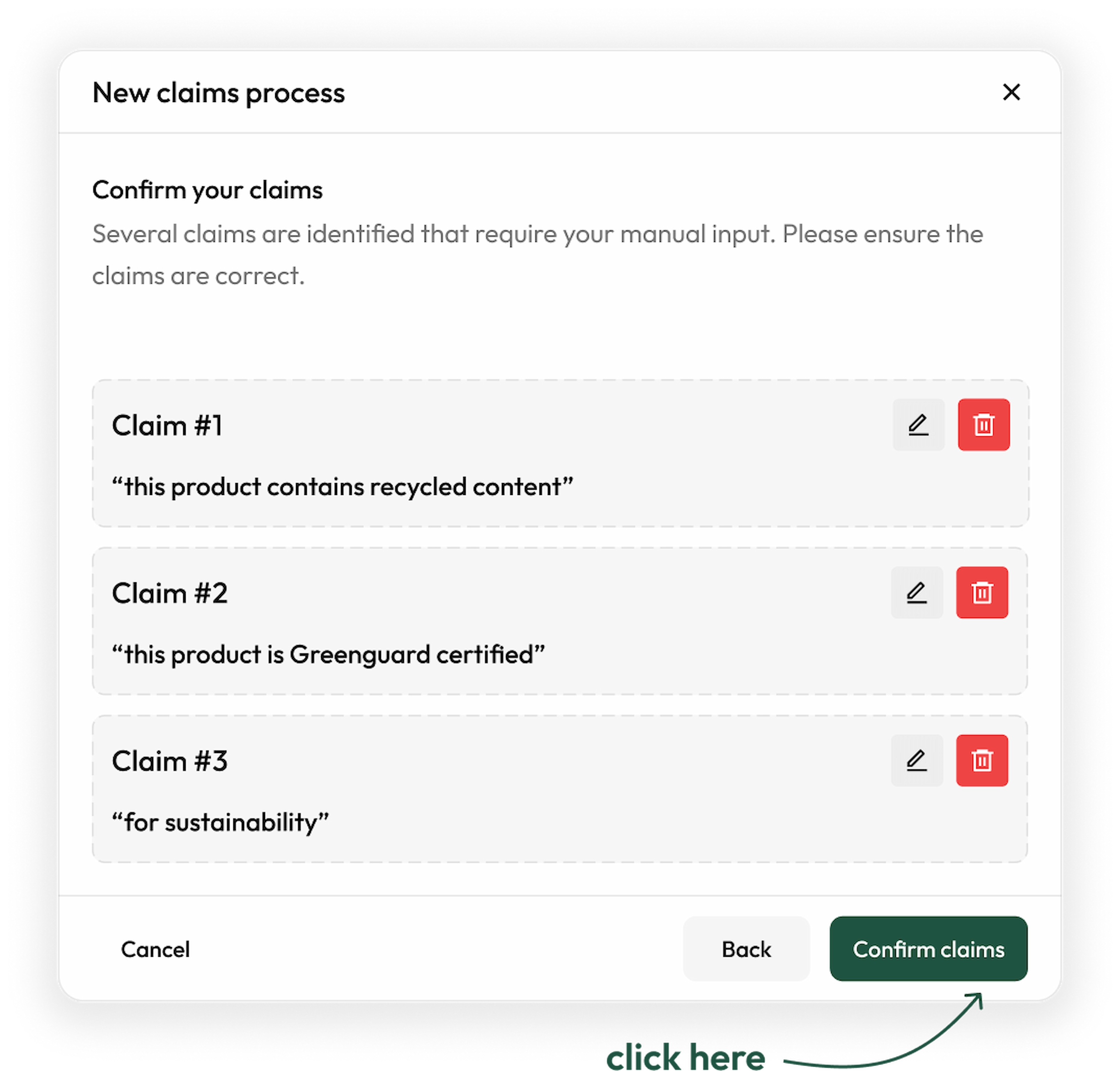 Greencheq request a demo - step 3